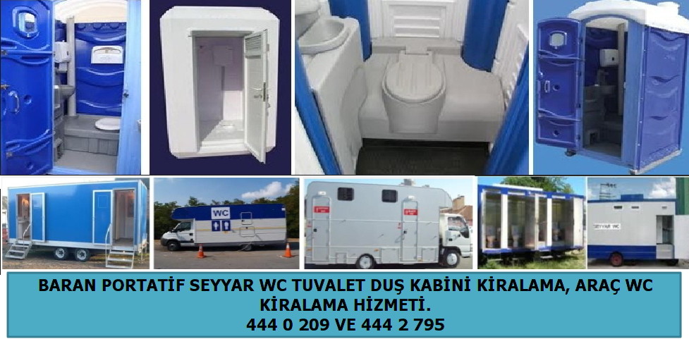 Baran Portatif Seyyar Wc Tuvalet Kiralama , Seyyar Duş Kabini Kiralama
